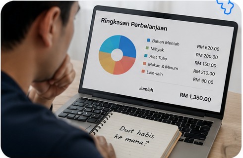 Pengguna sukar memahami gambaran sebenar perbelanjaan pada skrin komputer